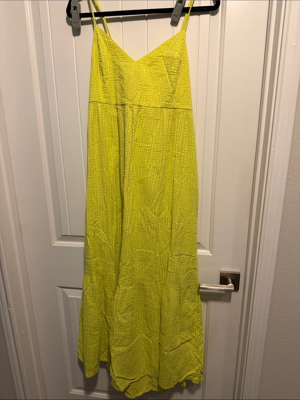 Destination 365 Seersucker Spaghetti Strap Maxi Dress